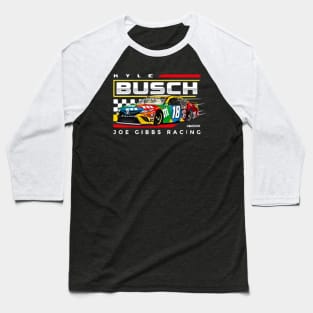 Checkered Flag Kyle Busch Baseball T-Shirt